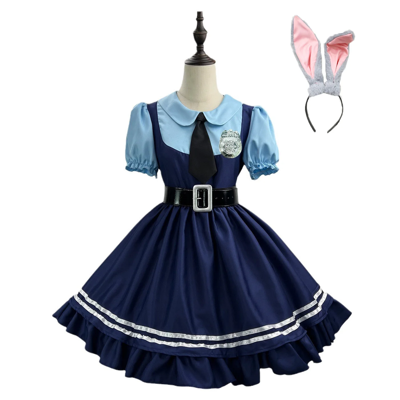 Cute Lolita Judy Rabbit Cosplay Costume Judy Police Dress For Woman Girl Party Costumes S -5XL