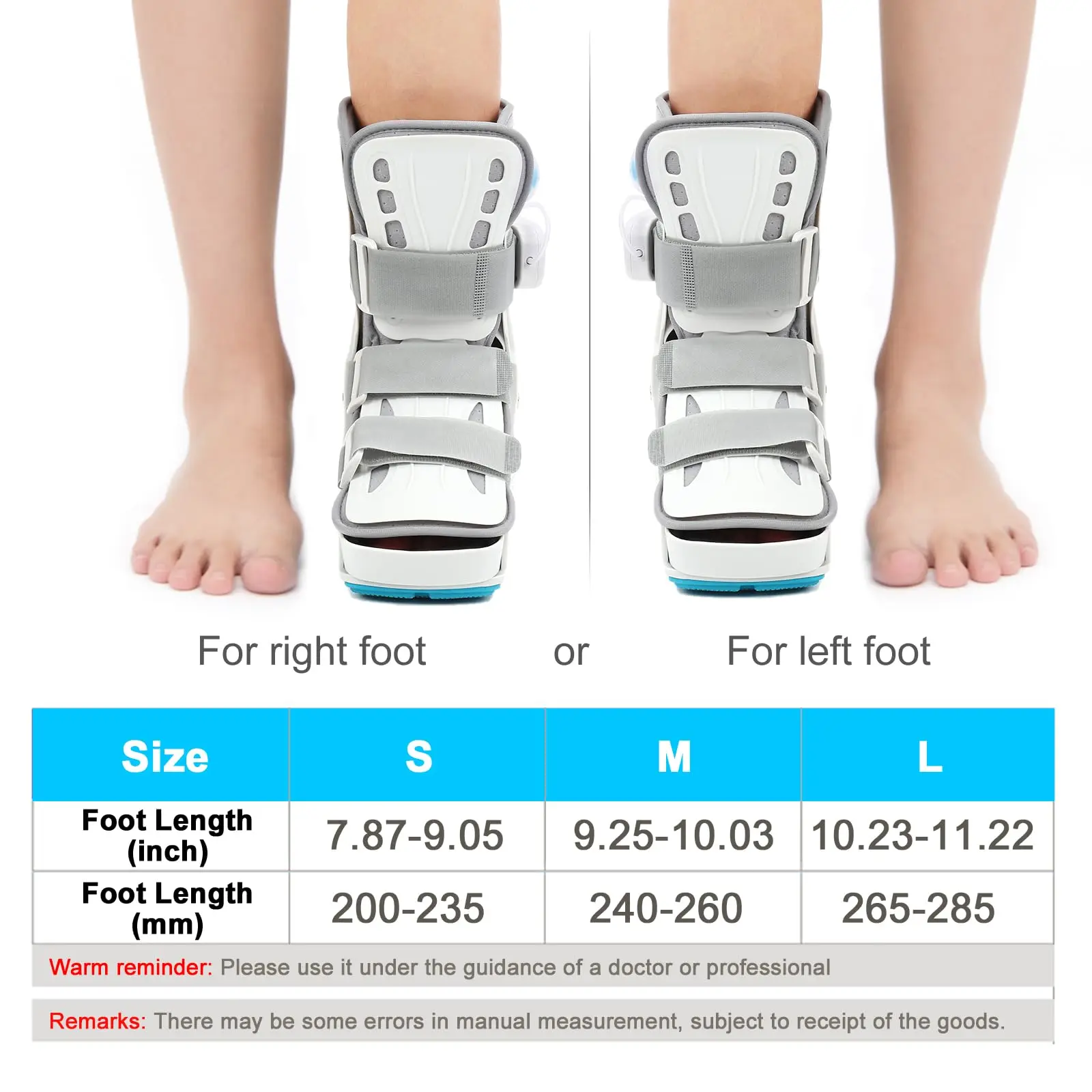 Electric Air Pump Fracture walking Boot Adjustable Medical Inflatable Walker Boot nkle Protector Fracture Fixation Boot