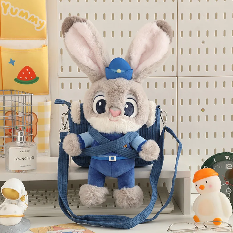 Disney Genuine Zootopia Judy Nick Chicken Strawberry Bear Plush Doll Removable Backpack To Give Girls Best Birthday Gift