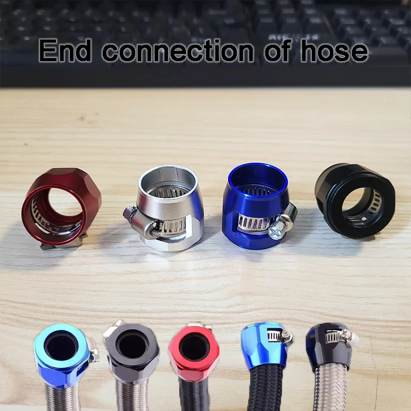 Universal Car Hose Finisher Aluminum Clamp AN4 AN6 AN8 AN10 AN12 Radiator Modified Fuel Pipe Clip Oil Water Tube Clamp