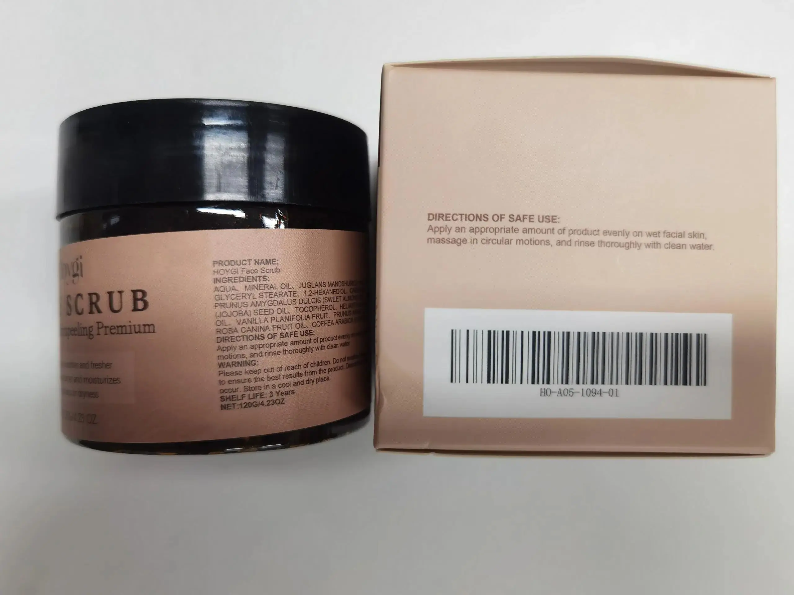 ホイギ フロイド バニラコーヒー フェイススクラブ、優しいスムージング洗顔料、保湿、120g