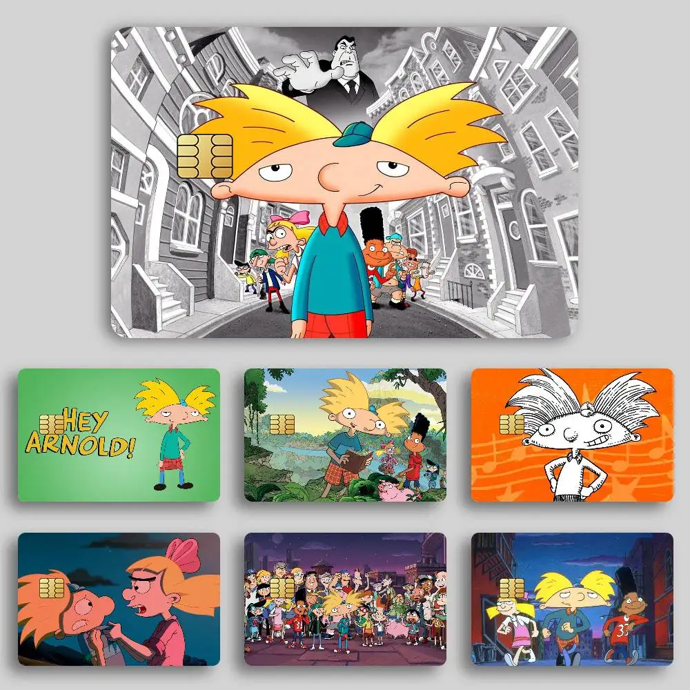 Cartoon H-Hey A-Arnold Credit Card Skin Stickers For Bank Card Bus Metro Card Sticker Waterproof Gift