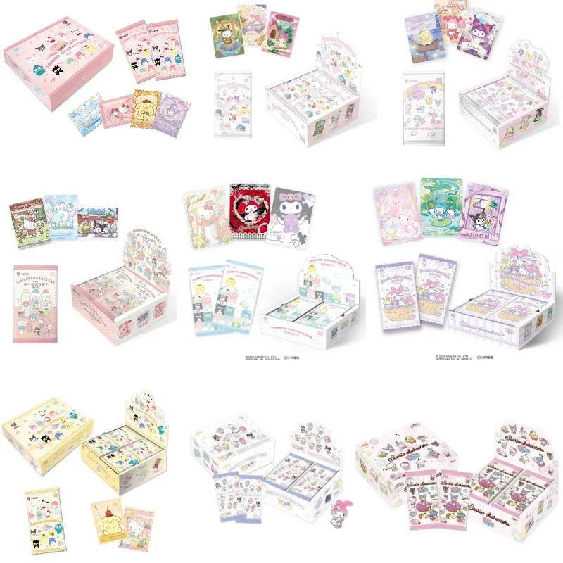 KABAO Official Original Anime Sanrio Family Cartoon Cute Kuromi Hello Kitty My Melody Shining Collectible Cards For Sanrio Fans