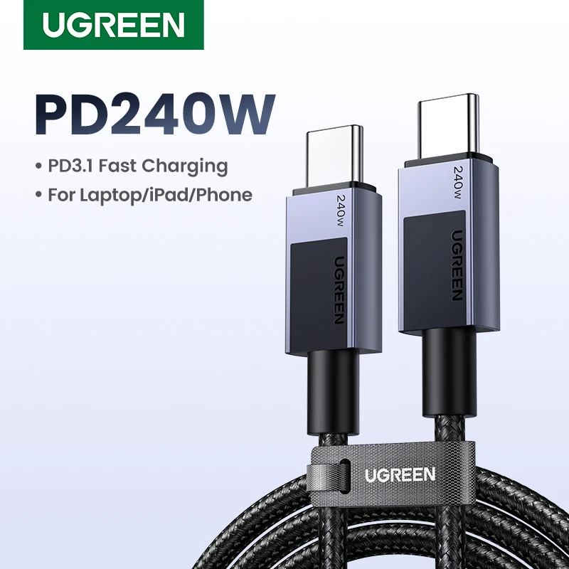 UGREEN PD 240W USB C to USB C Cable PD3.1 Fast Charge for iPhone 15 Pro PS5 Nintendo Switch 5A Supercharge PD Cable