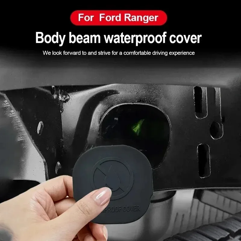

For Ford Ranger T9 22-25 Car Exterior Rear Axle Rubber Protective Cover Back Frame Beam Sealing Sandproof Mat Car Accessories