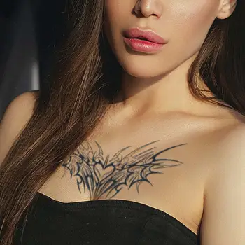 1 ks okouzlující tetovací samolepky, vodotěsné, vydrží jeden až dva týdny pro dívky, břicho, hrudník, záda, pas, nereflexní, trní, azurová 10 nejlepší prodej permanentní tetovací nálepka - №6