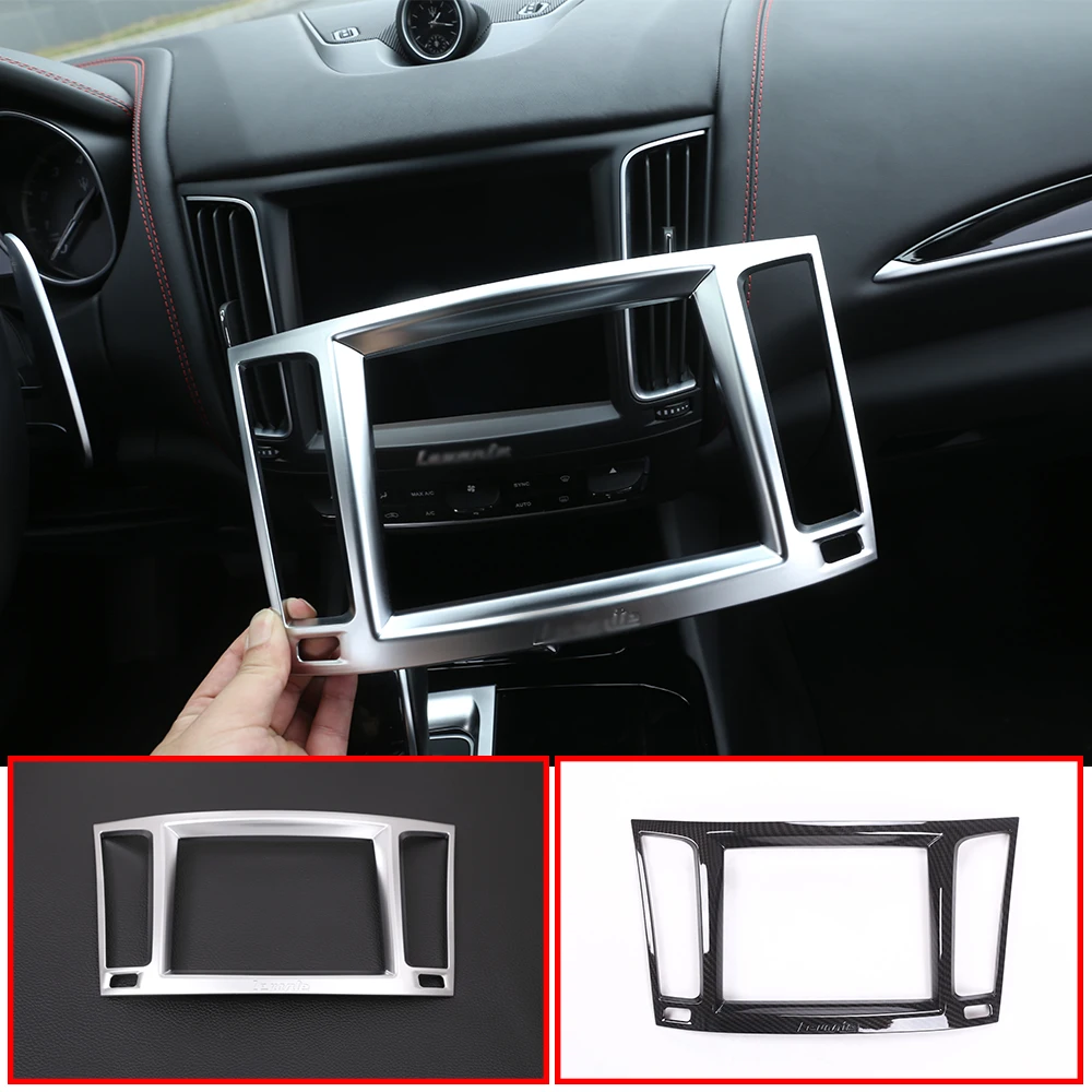 Car Center Console Navigation Decorative Frame Cover Air Conditioning Vent Decorative for Maserati Levante 2016 2017 2018 2019