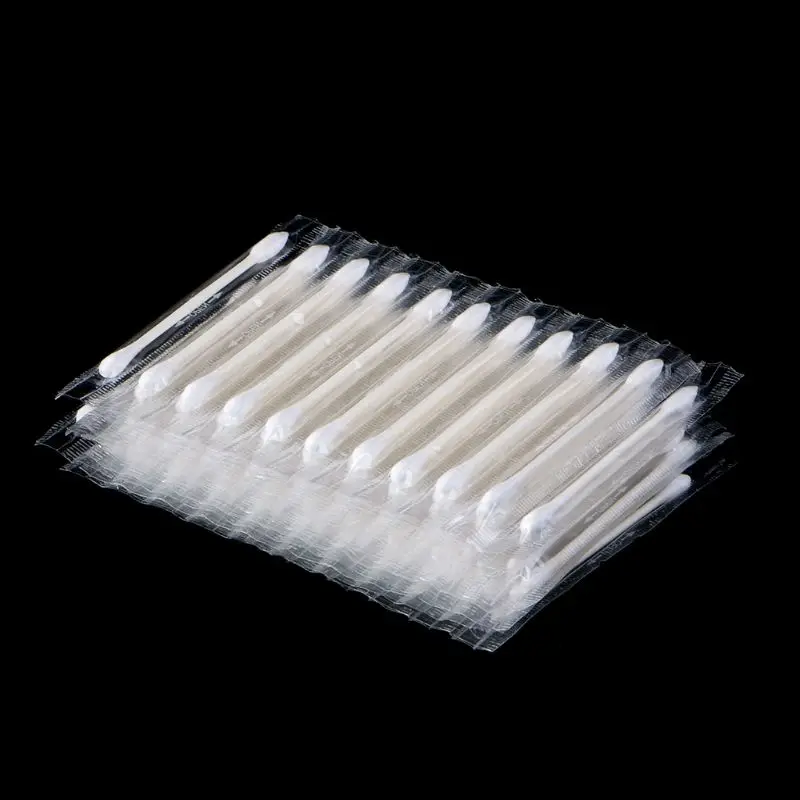 RXJC Cotton Swabs,Wooden Cotton Sticks for Ear Care,10Pcs Double-Tipped Cotton Buds for Makeup,Daily Cleaning,Pet Care