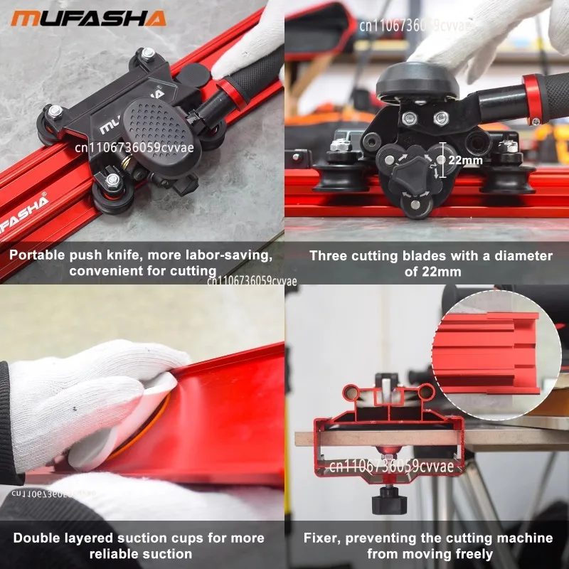 ML3200 Portable 3200mm Manual Tile Cutter Professional with Three Cutting Blades And Push Blade Plate for Home Improvement