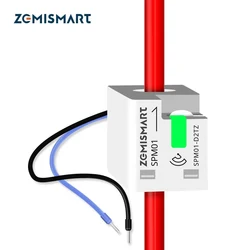 Zemismart-Medidor de energía inteligente Tuya Zigbee, Monitor WiFi, Sensor eléctrico, medida en tiempo Real, asistente de Control en el hogar, 63A