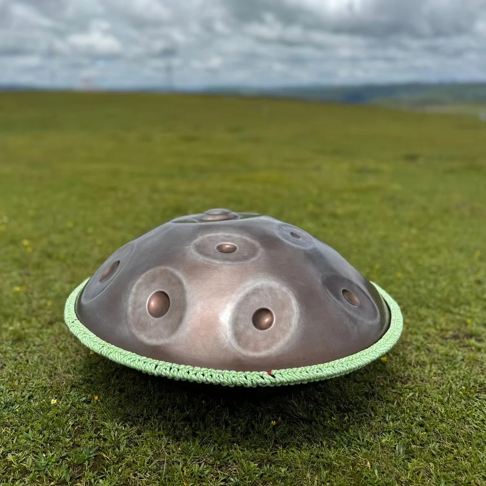 Pure Handmade F Pygmy Handpan, 12+9 Notes Stainless Steel Pantam Percussion Instrument for Sound Healing Meditation