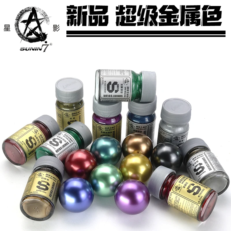 Oil Paint Super Metallic Color Military Model GK Model Auxiliary Materials Acrylic Pigment Painting Amateur Enthusiast SUNIN