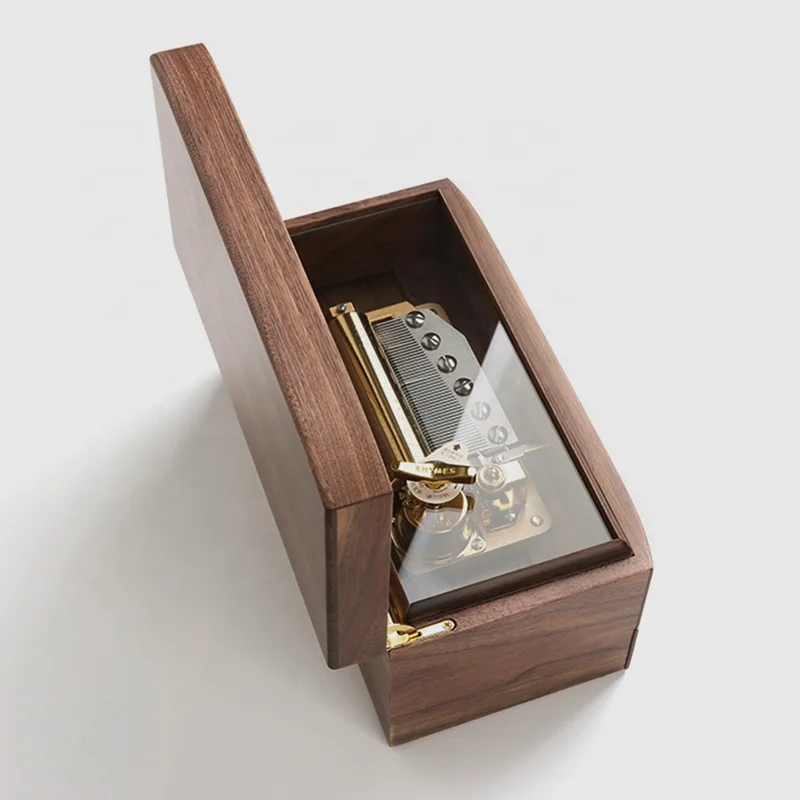 Rhythm 78 tone double-layer wooden music box custom engraving