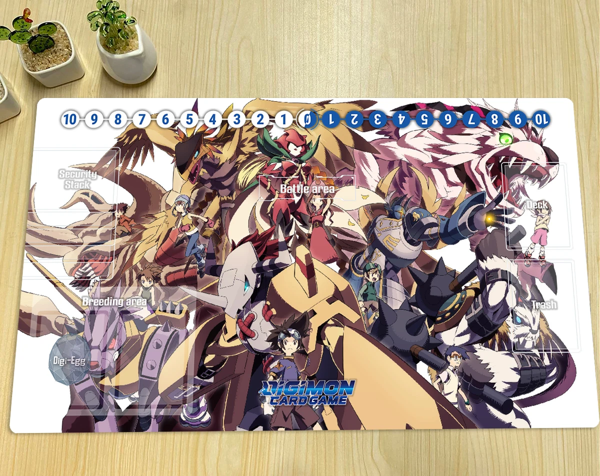 Board Game Digimon Playmat War Greymon Rosemon Tamer Monster DTCG CCG Trading Card Game Mat Anime Mouse Pad Desk Mat Free Bag