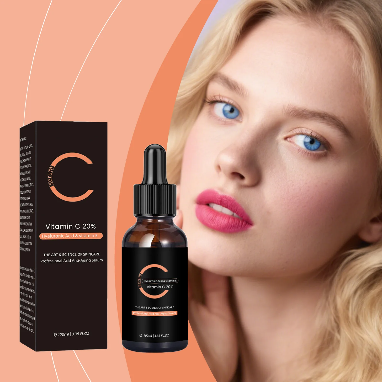 

Vitamin C Facial Essence Deep Hydration Brighten Skin Tone Reduce Dullness Improve Skin Conditions Firming Moisturizing Serum