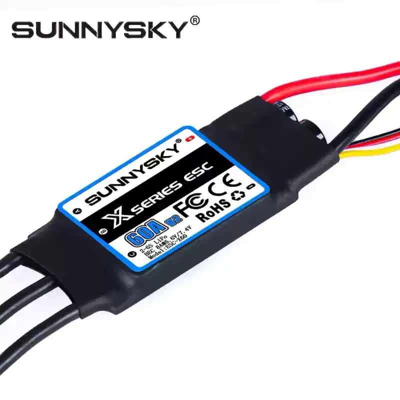 SUNNYSKY X Series ESC 18A 30A 60A 2-6S LiPo BLHeli_S Speed Controller For RC Fixed Wing 3D KT Delta Wing Airplane