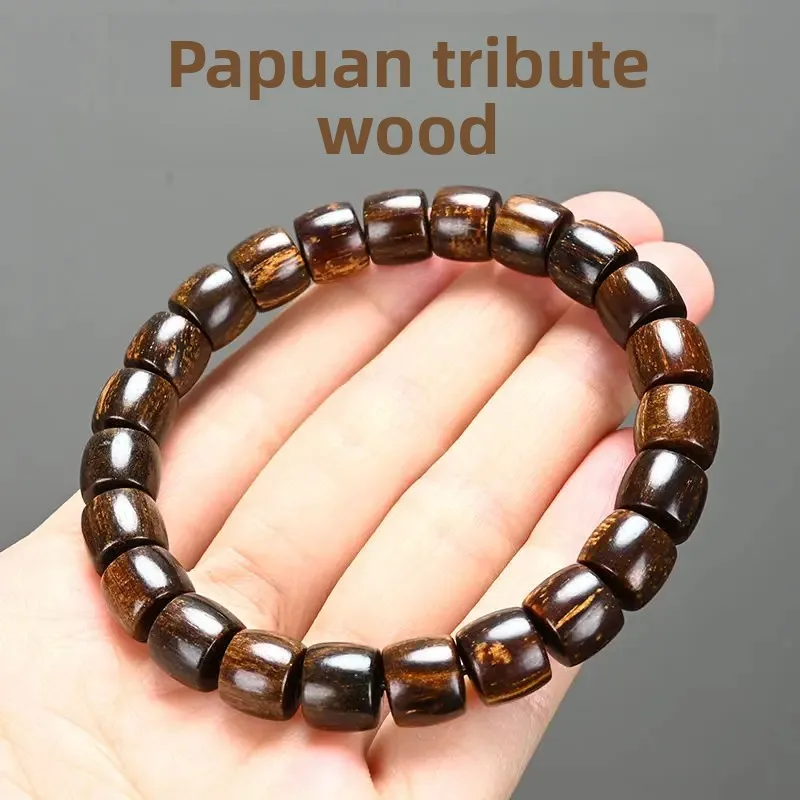 Papua Yagong Wood Aquilaria Bracelet with Clear Fragrance Old Material Submerged Straight Cut Dragon Scale Hand String Beaded