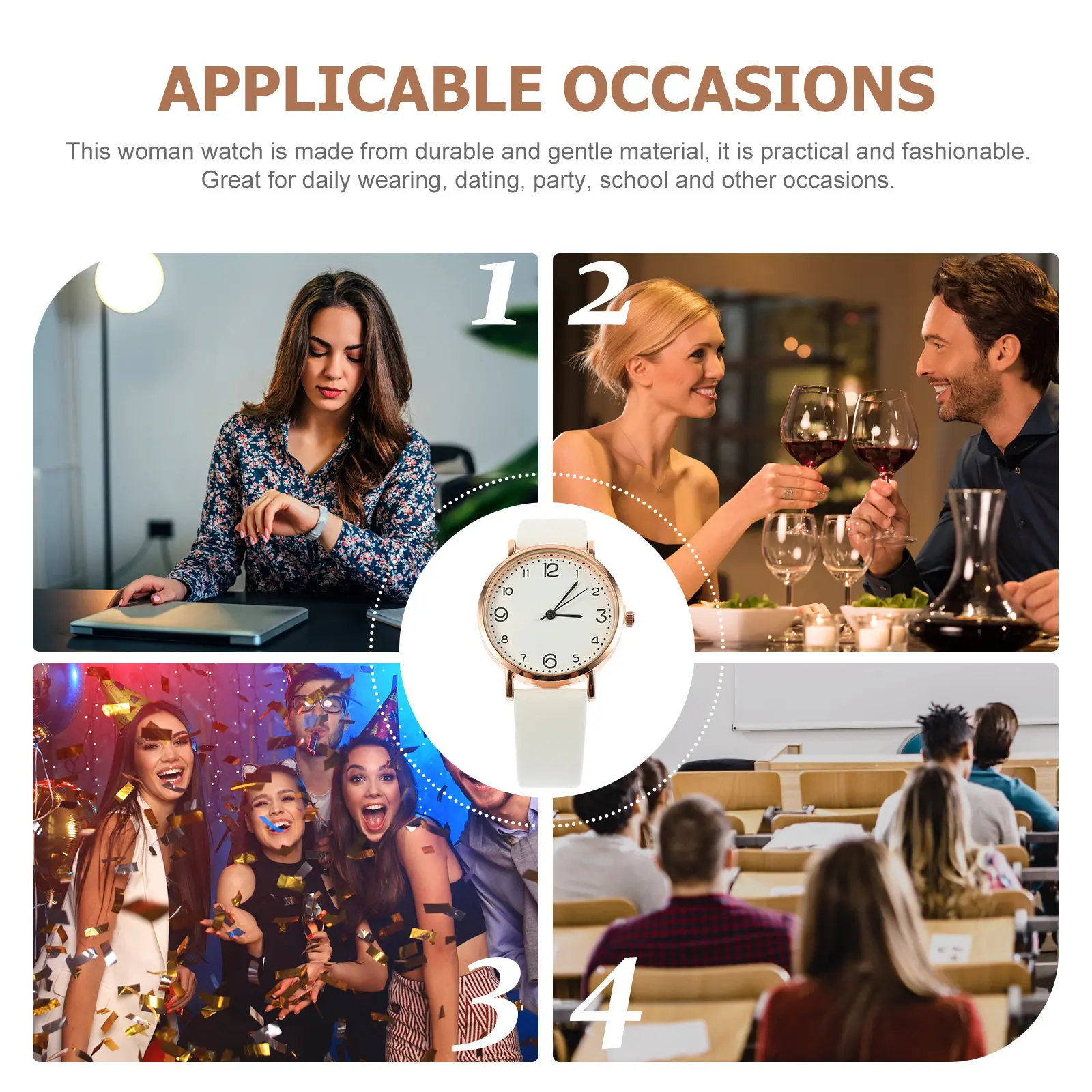 Exquisite Women Quartz Watch Delicate Fashionable Strap Watch Comfortable Fit Accurate Time Great Accessory for Any Occasion
