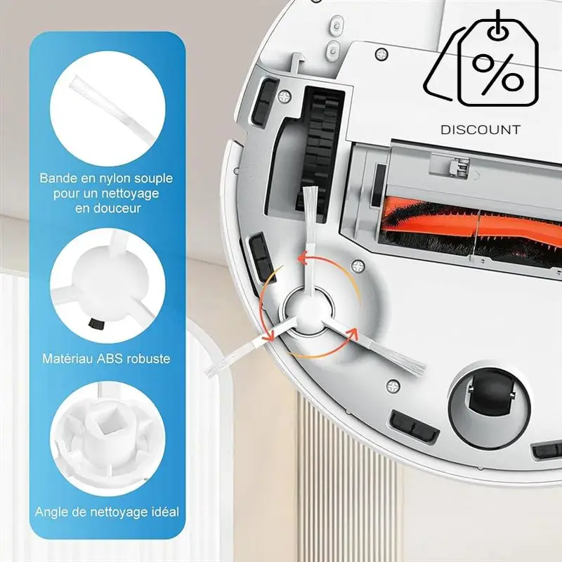 Acessório para xiaomi x20 + robô aspirador de pó escova lateral principal filtro hepa mop pano sacos pó peças reposição-Y48A