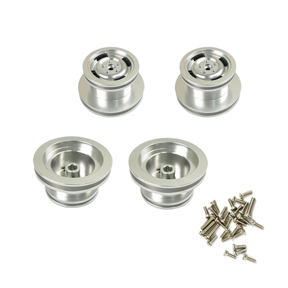 4Pcs Metal Wheel Hub Wheels Rim Upgrade Tires for RC Car 1/12 MN99S D90 D91 MN45 45K 90K 91K 96 99 99A RC Car Spare Parts