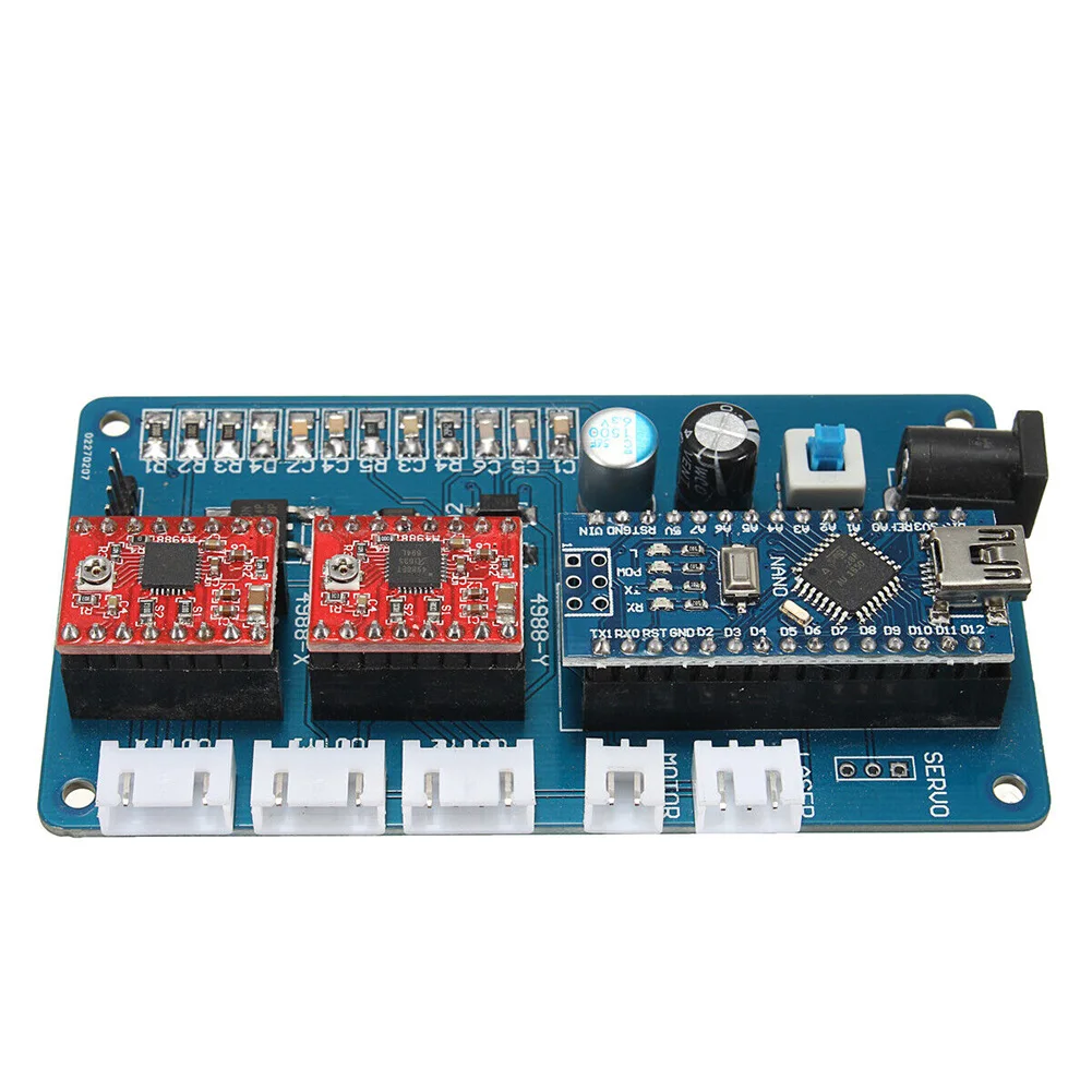 

USB 2 Axis Stepper Motor Driver Board Dual Y ax is Interface Suitable for DIY La ser Engraver Dispensing Machine