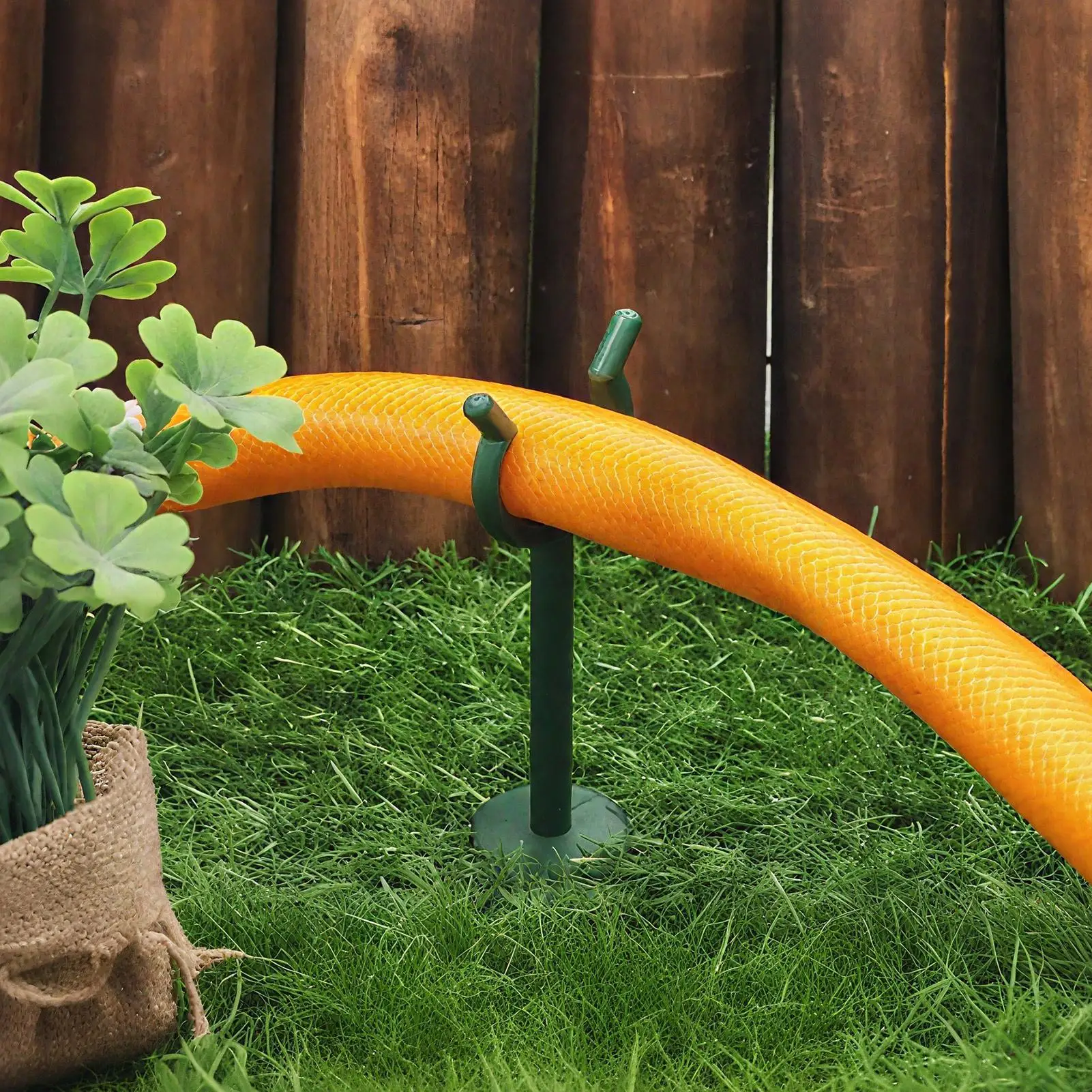 10Pcs Garden Hose Holder Guide Support Rack Double Hose Guide Stake for Yard Watering