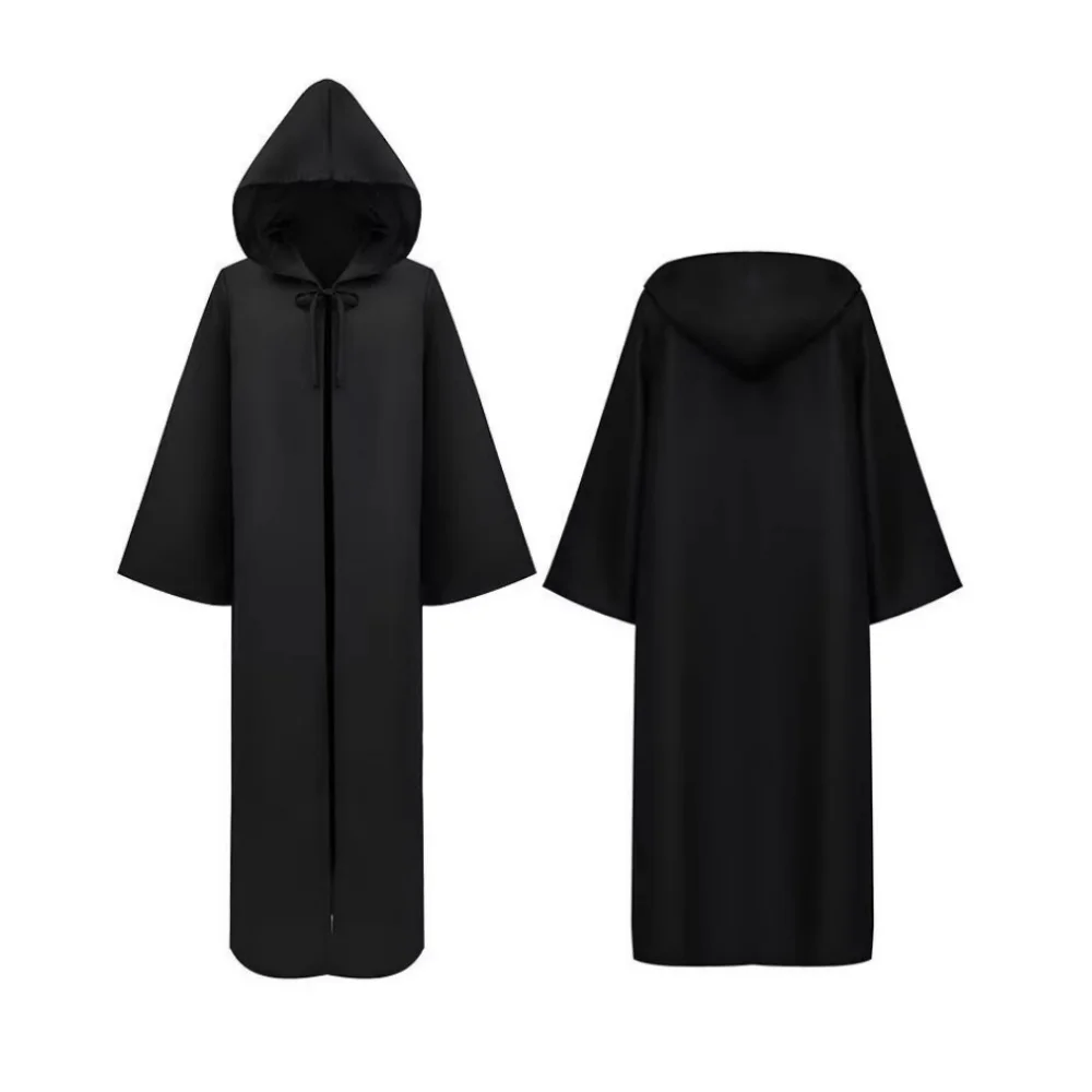 

Туника волшебника с капюшоном, костюм для косплея на Хэллоуин, накидка вампира с капюшоном для взрослых, рождественский костюм вампира, накидка-плащ