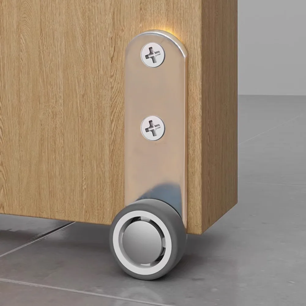 4/1PCS  Multi Functional Side Directional Wheel Rustproof Quiet TPE Rubber Casters for Cabinet Doors Tables Furniture Hardware