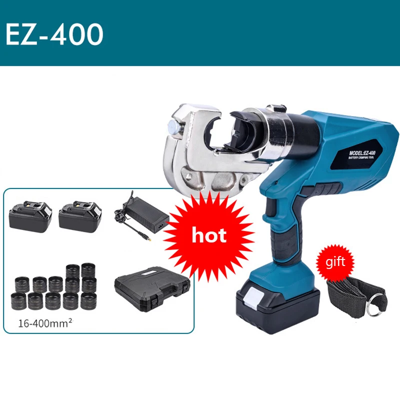

DC18V/4Ah Professional EZ-400 Rechargeable Hydraulic Pliers Crimping Pliers Charging Crimping Tool Hydraulic Pliers tools ﻿