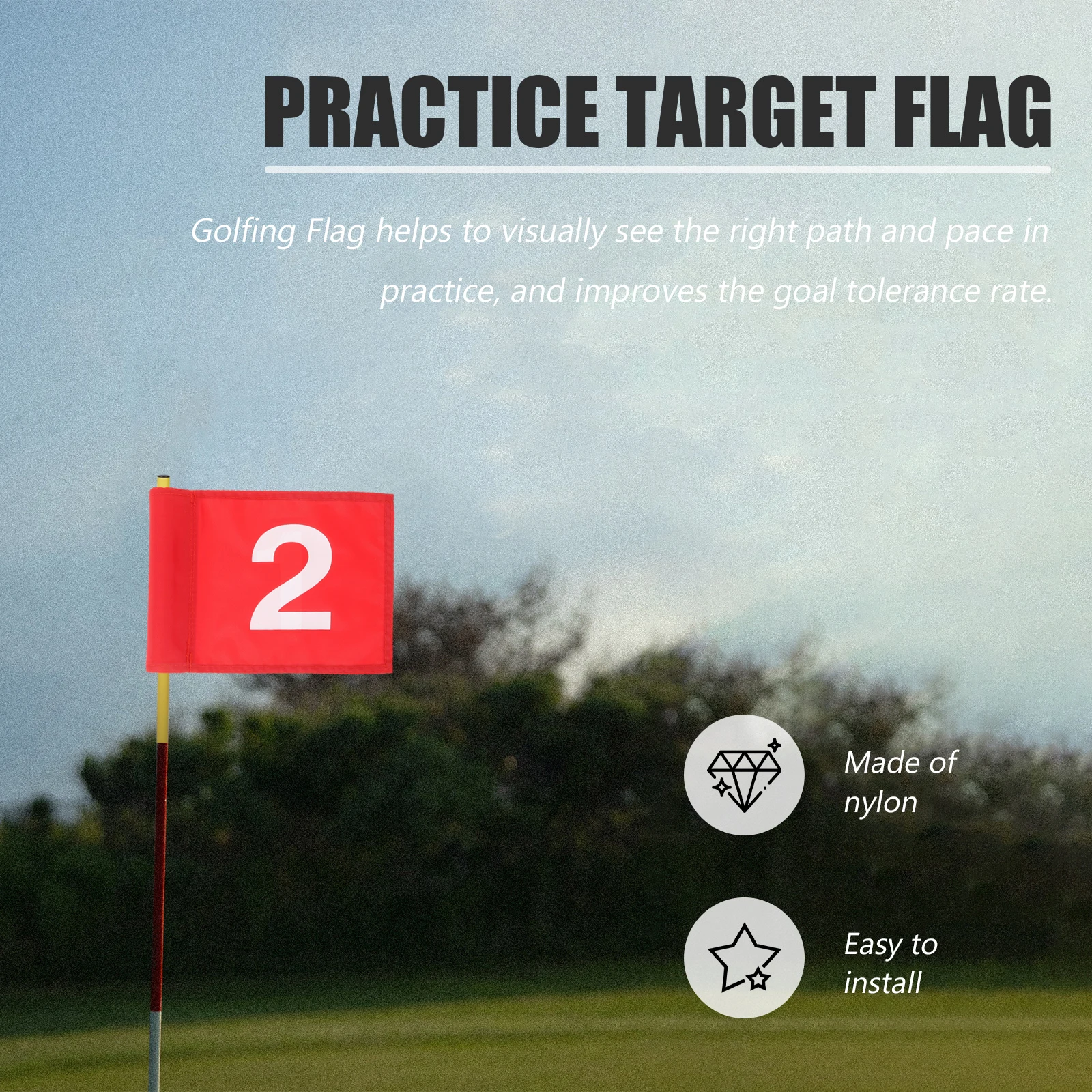 

3Pcs Numbered Nylon Golfing Flags Portable Practice Flag for Court and Outdoor Use Golf Flags Golfing Tools Small Golfs Bags