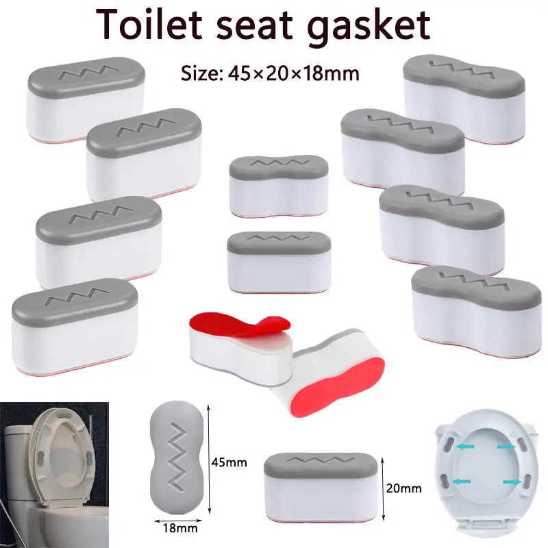 

4-12PCS Toilet Seat Protector Pads, Non Slip Adhesive Cushion for Bidet, Elderly Pregnancy Safety, Universal Bathroom Anti-Fall