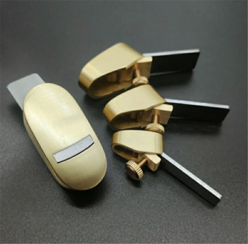 High quality convex bottom Mini Brass Thumb planes Woodworking Planer, violin/cello making Luthier tools