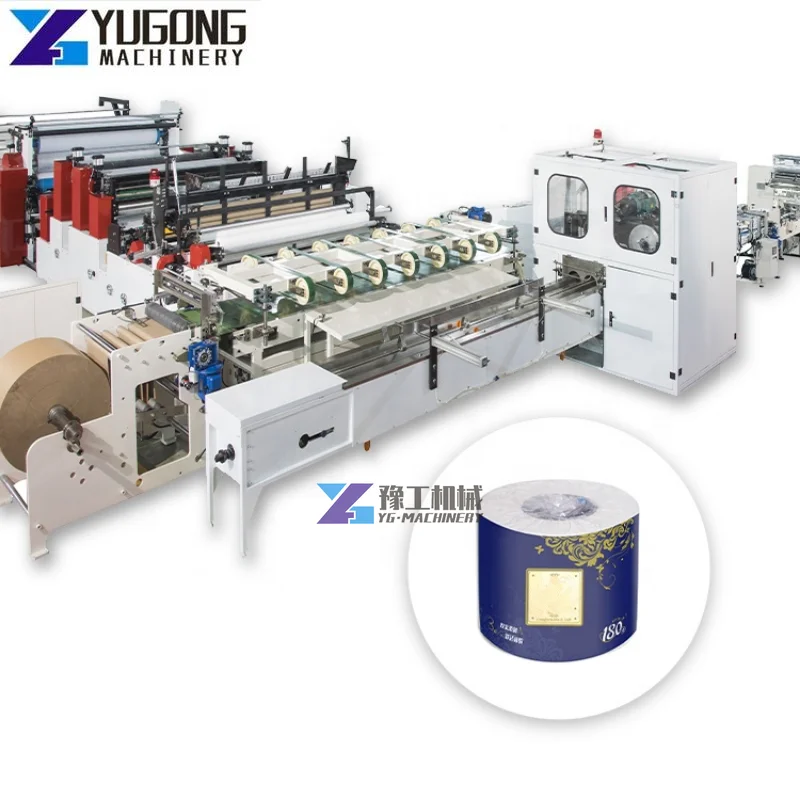 YUGONG Toilet Paper Roll Napkin Tissue Facial Wet Pocket Wet Wipes Sanitary Pad Full Automatic Paper Packing Machine