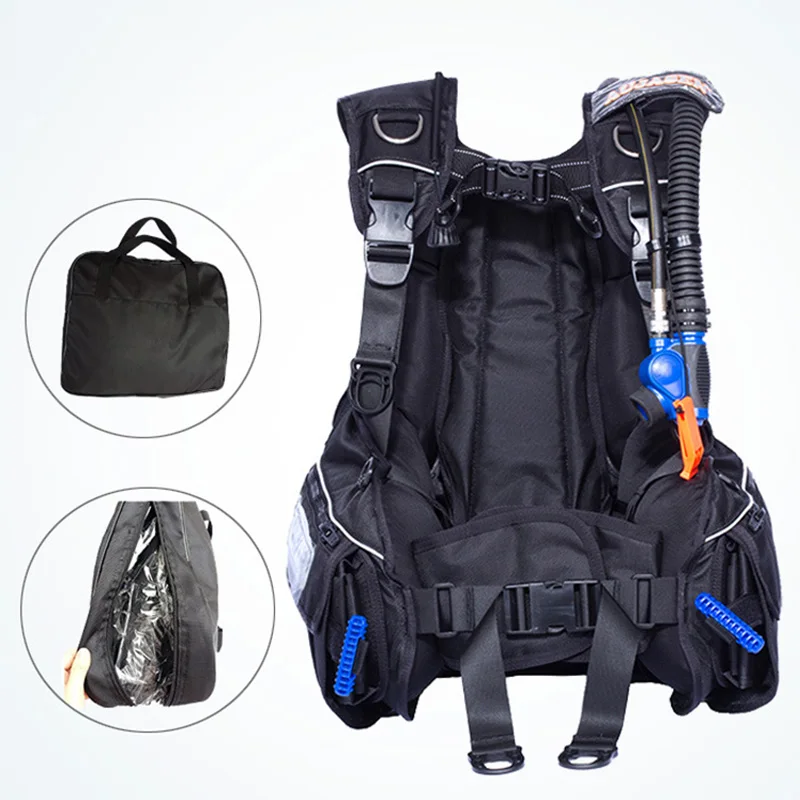 ดําน้ําตัวชดเชยการลอยตัว Scuba ด้านหน้าปรับ BCD Wetsuit เสื้อกั๊ก Quick-Release น้ําหนักแบบบูรณาการกระเป๋า S/M/L/XL
