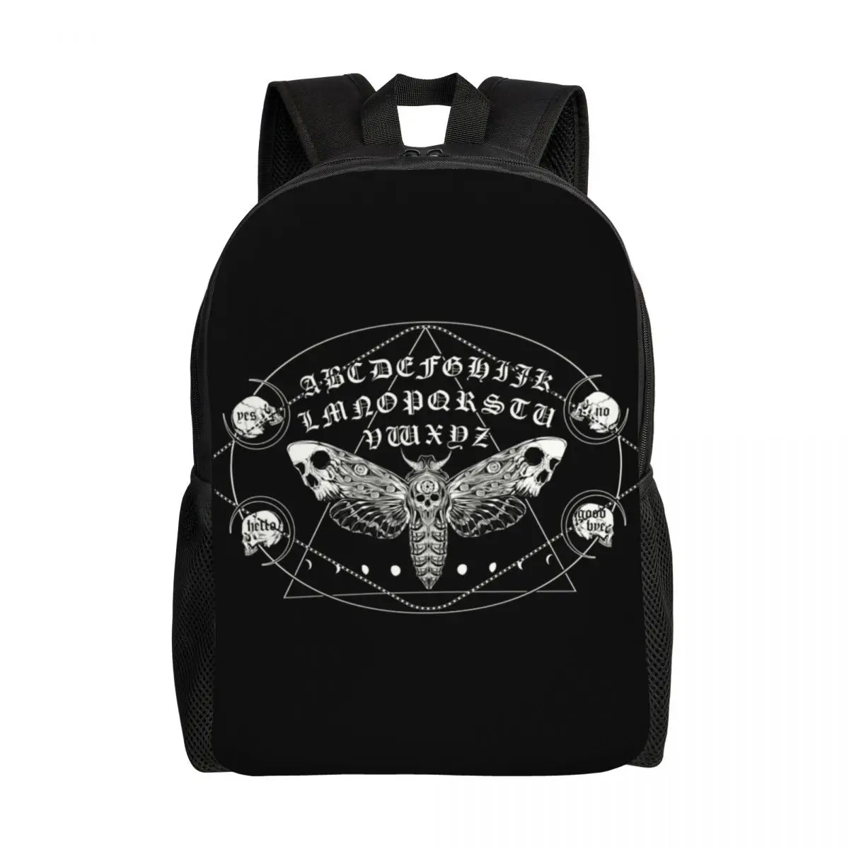 

Death Moth Spirit Board Backpack for Women Men College School Students Bookbag Fits 15 Inch Laptop Gothic Skull Bags