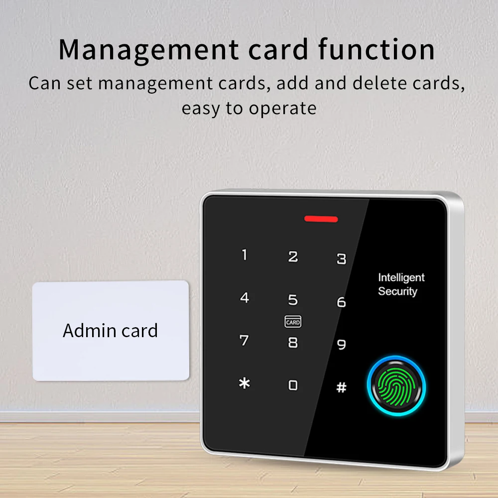 Access Control Reader Fingerprint with Management Card RFID 125Khz+13.56Mhz Rfid Access Control System