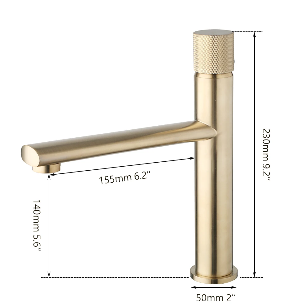 JIENI Brushed Golden Basin Faucet Deck Mounted Bathroom Creative And Exquisite Faucet Single Hole W/ Stream Hot Cold Mixer Taps