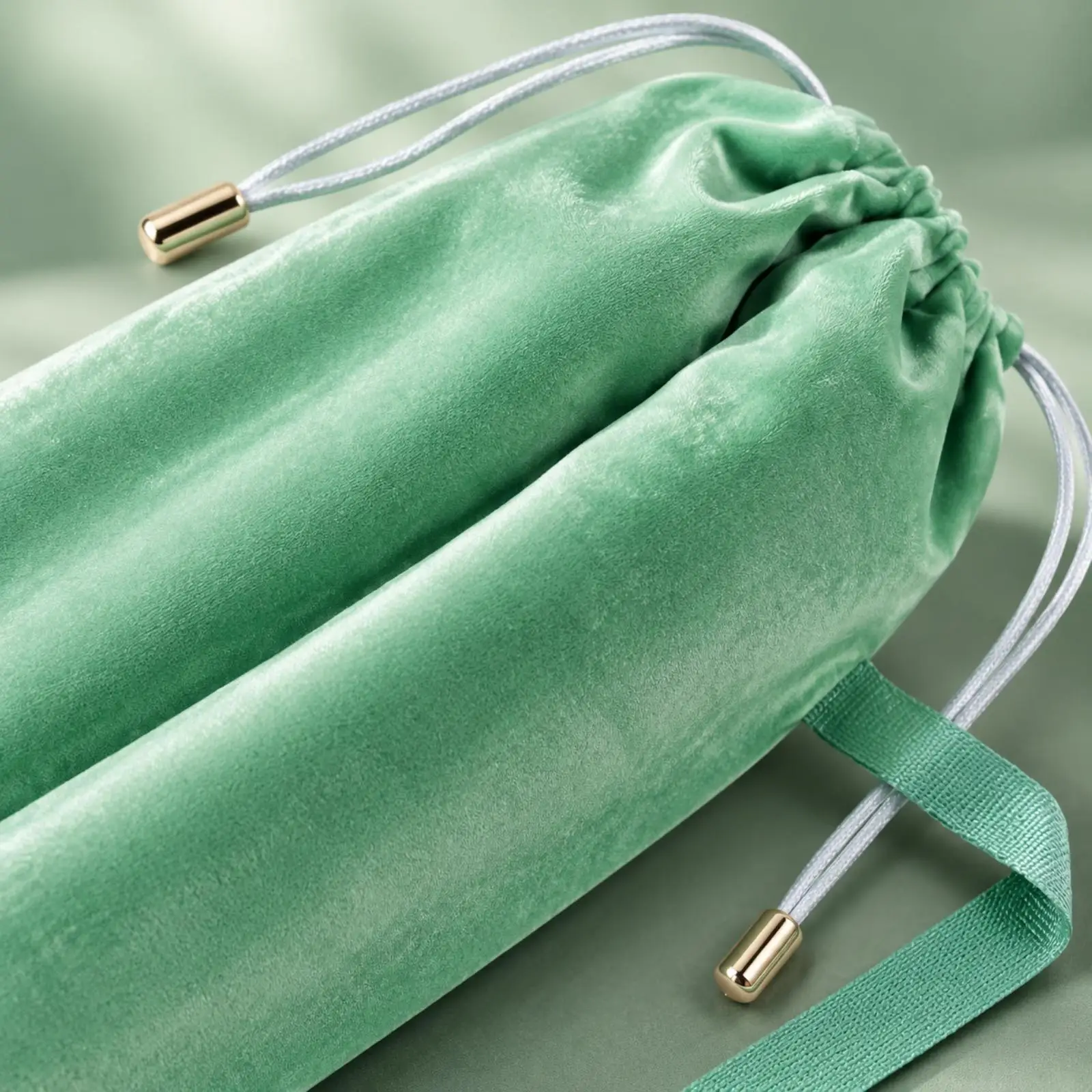 Mahjong Rack Protection Pouch Velvet Drawstring Bag with Internal Compartments for Travel Storage Organizer Case
