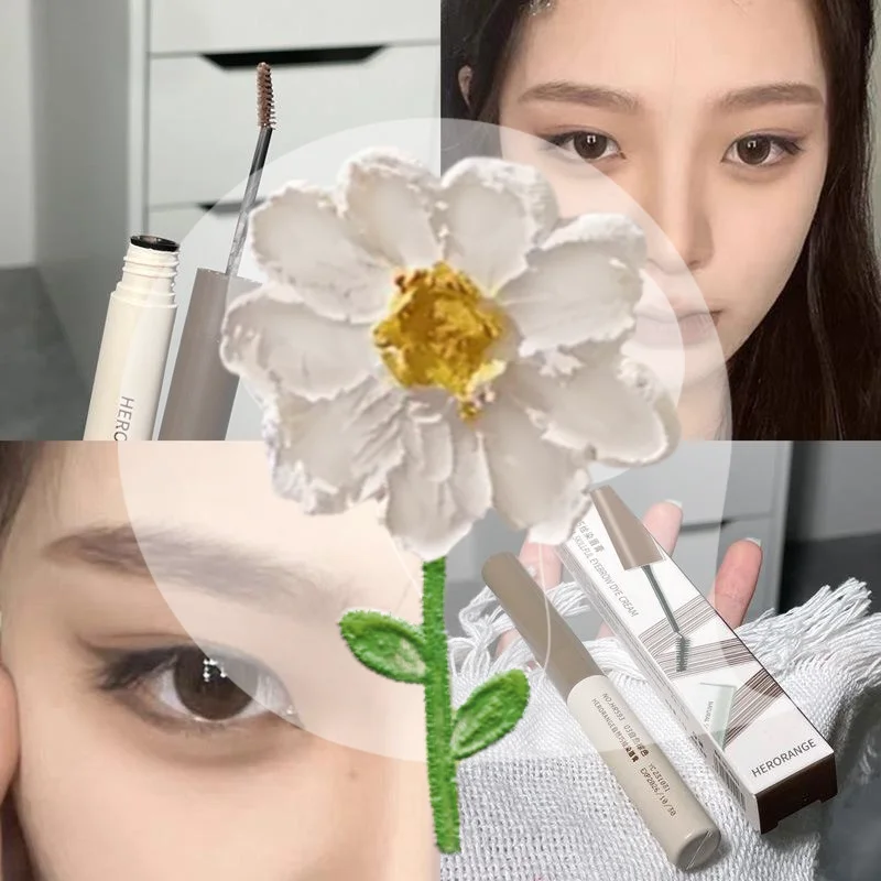 【HERORANGE】눈썹 염색 젤 틴트 방수 지속력 긴 빠른 건조 염색 눈썹 타투 틴트 크림 눈썹 메이크업 화장품