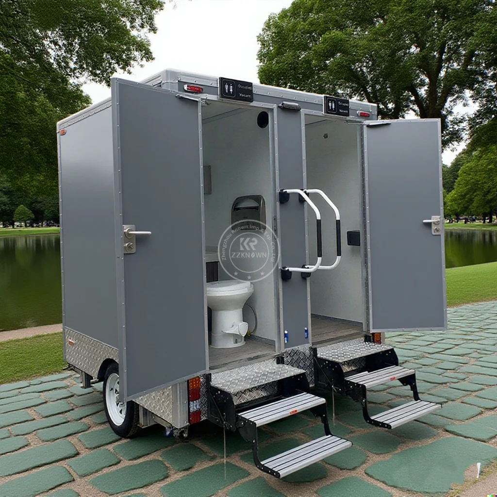 

Prefab House Portable Toilet Trailer Shower Rooms Outdoor Camping Mobile Toilet Trailer Luxury Restroom Trailer