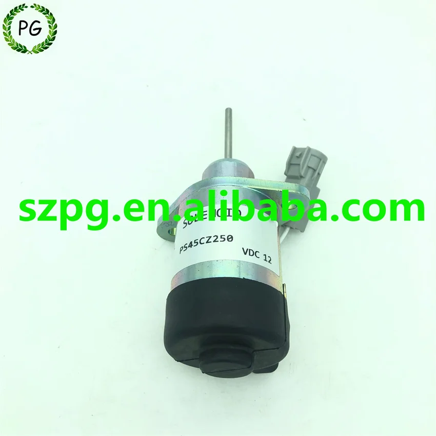 PS45CZ250 Stop Solenoid Fuel Shutoff Solenoid 12V For Kubota Actuator Solenoid D1503 V2203