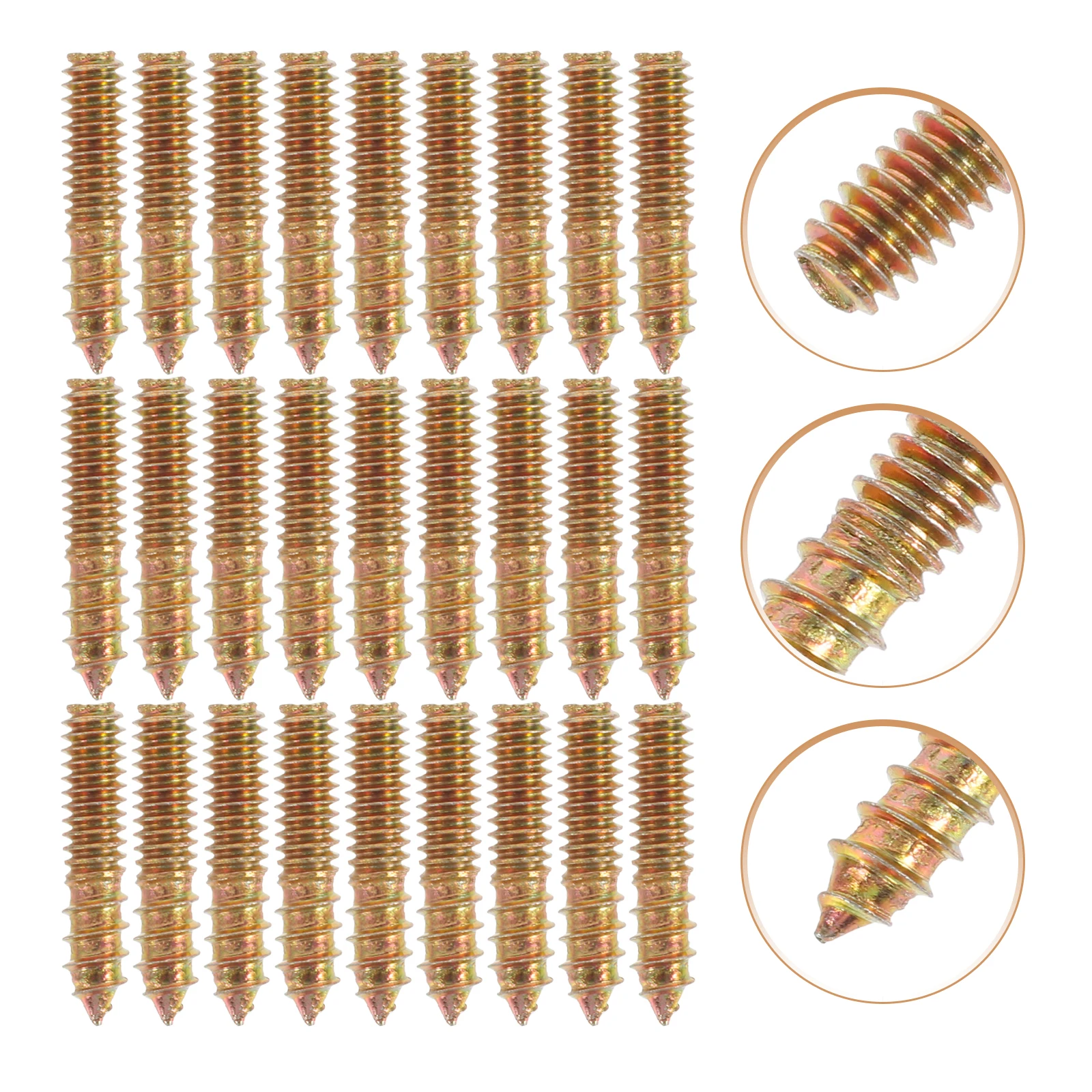 

100 Pcs Double-headed Screws Self Tapping Bolts Nuts Washers Furniture for Metal Steel Self-tapping Small