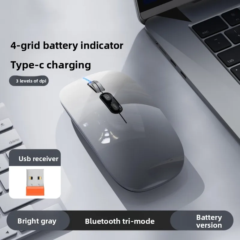 Tiger Cat M103 Wireless Mouse Three-mode Bluetooth Mouse Type-c Charging Silent Mice Office Notebook E-sports Gaming Mouse Gifts