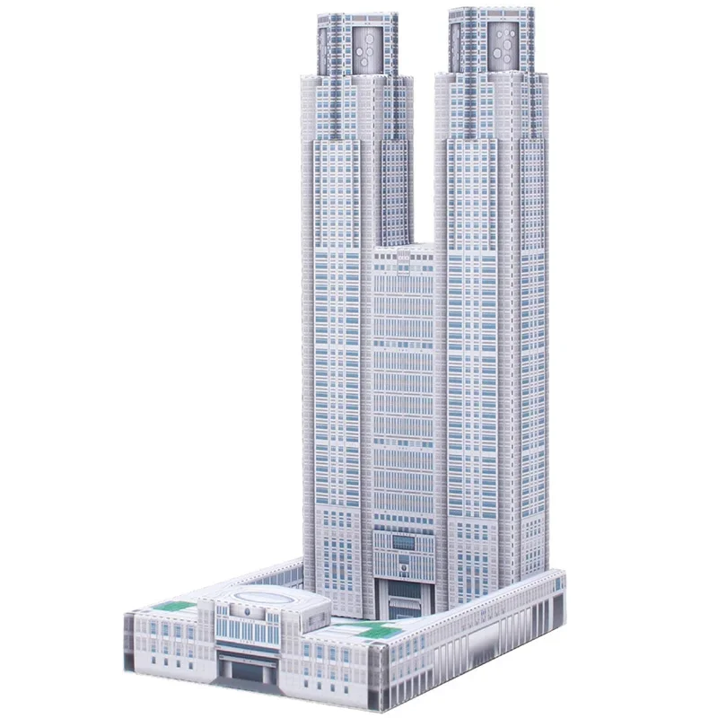 Tokyo Metropolitan Government Building Mini 3D-Papiermodell Haus Papercraft DIY handgemachte Origami Kinder Erwachsene Bastelspielzeug QD-139