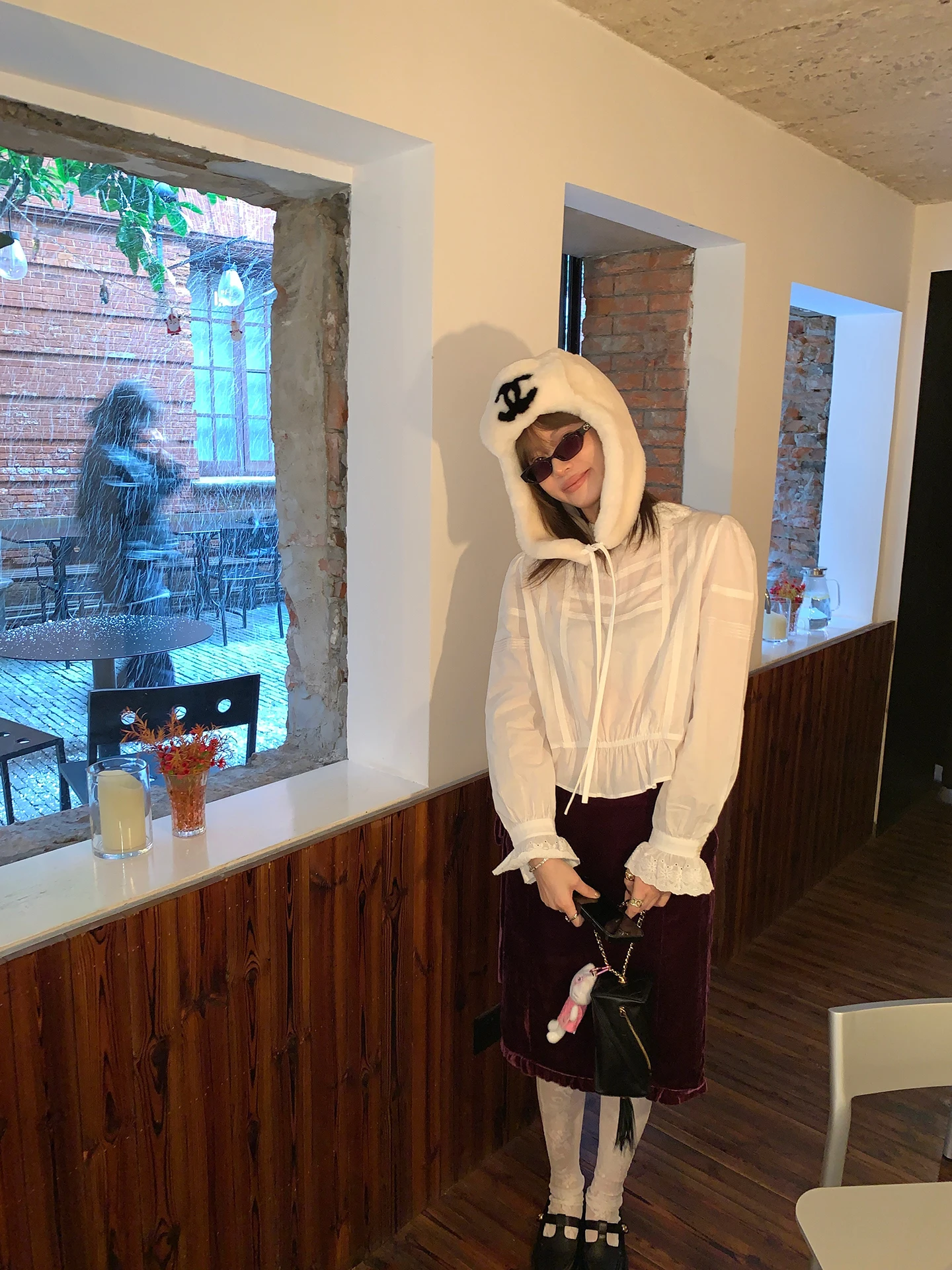 

Ele Хлопковый корейский Sle irt для женщин с рюшами на воротнике и застежкой на талии, двусторонний длинный фонарь Sve