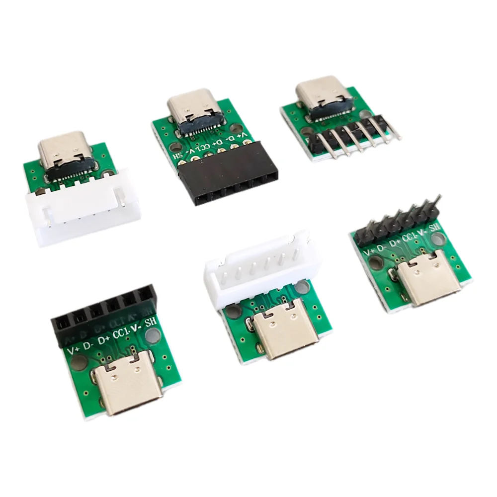 5/10/20Pcs USB 3.1 Type C 16 Pin Test PCB Board Adapter 16P to 6P 2.54mm Connector Socket For Data Line Wire Cable Transfer