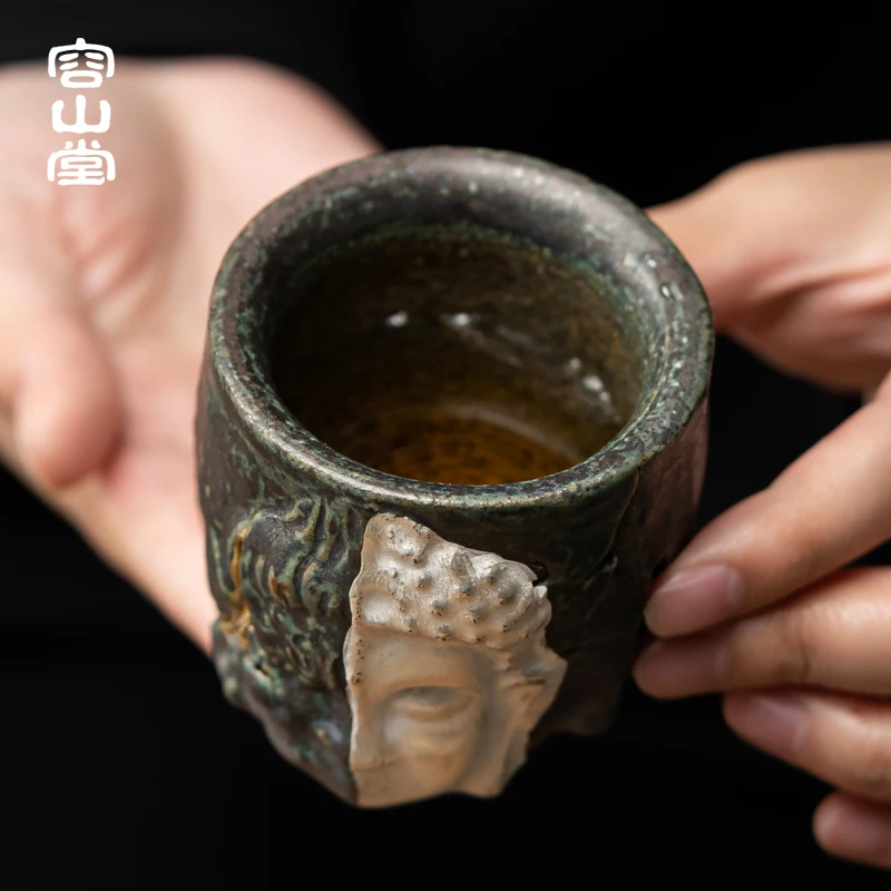 Scenery Dunhuang Kiln Baked Master Cup Ceramic Cup Single Tea Cup Tea Cup Personal Special Cup Gift Box