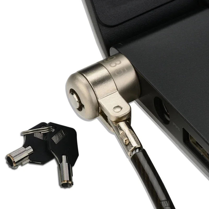 1 Set Mini Laptop Lock Cable Computer Lock Small Keyhole Security Anti-theft Notebook Padlock