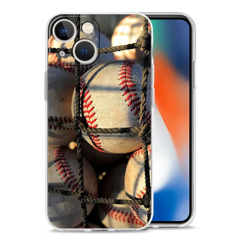 Baseball Luxury Transparent Phone Case For iPhone 14 13 12 11 Pro