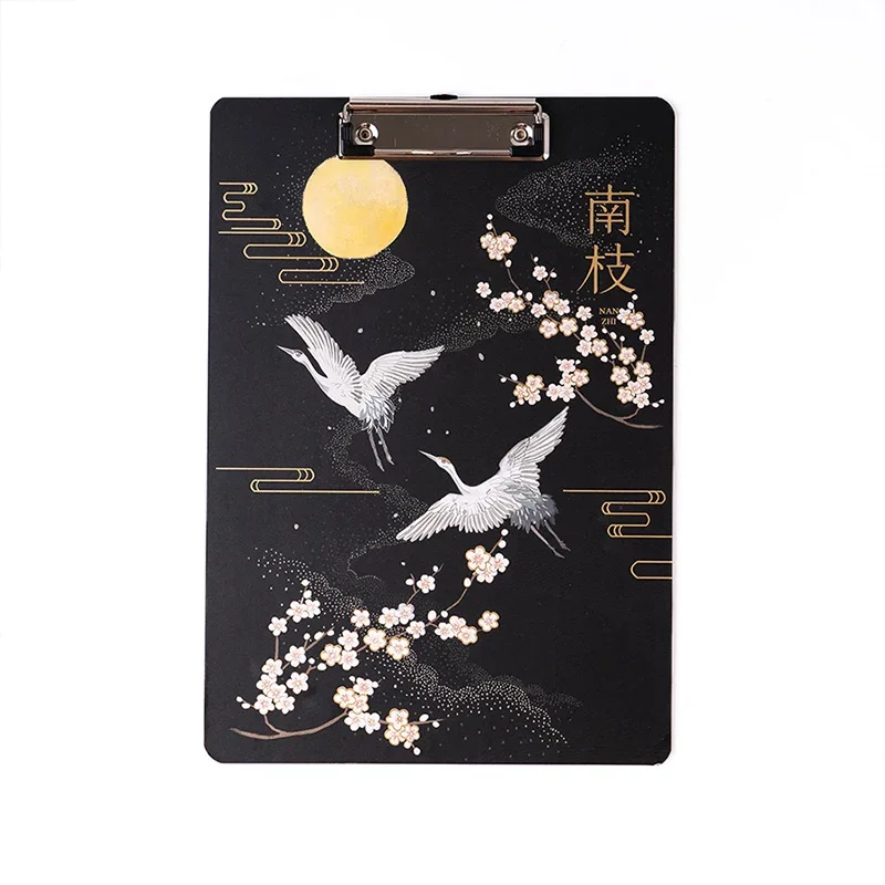 Retro Chinese Style A4 Folder Clipboard Wooden Writing Pad Clips  Document File Board Clamp, Drawing Folders Holder For Office
